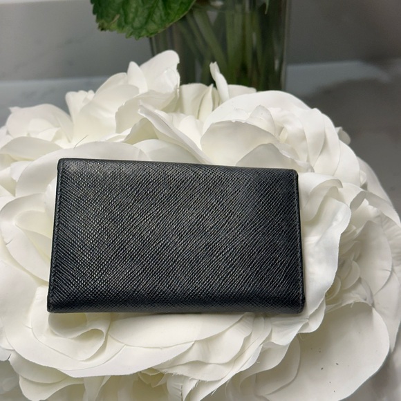 Prada Black Leather Card Wallet Key Holder - Picture 2 of 9